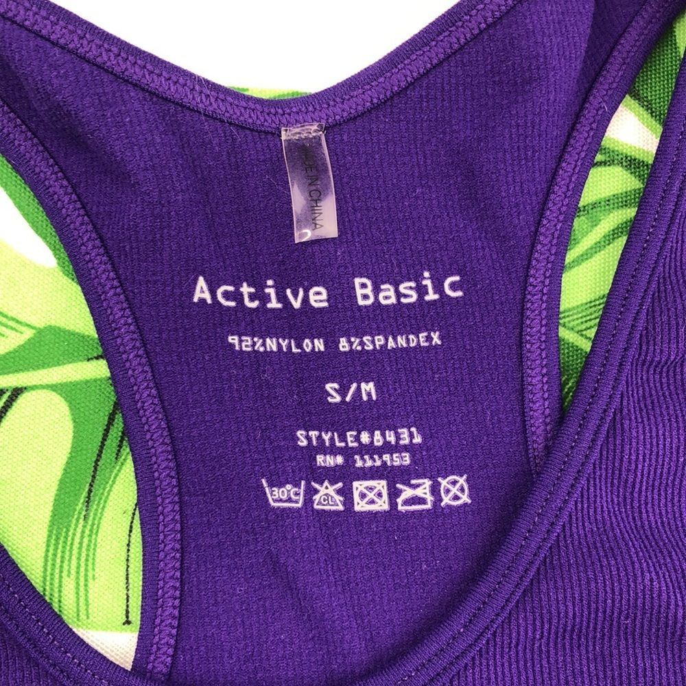 Active Basic Purple Sleeveless Scoop Neck Racerback Tank Top - Picture 8 of 12